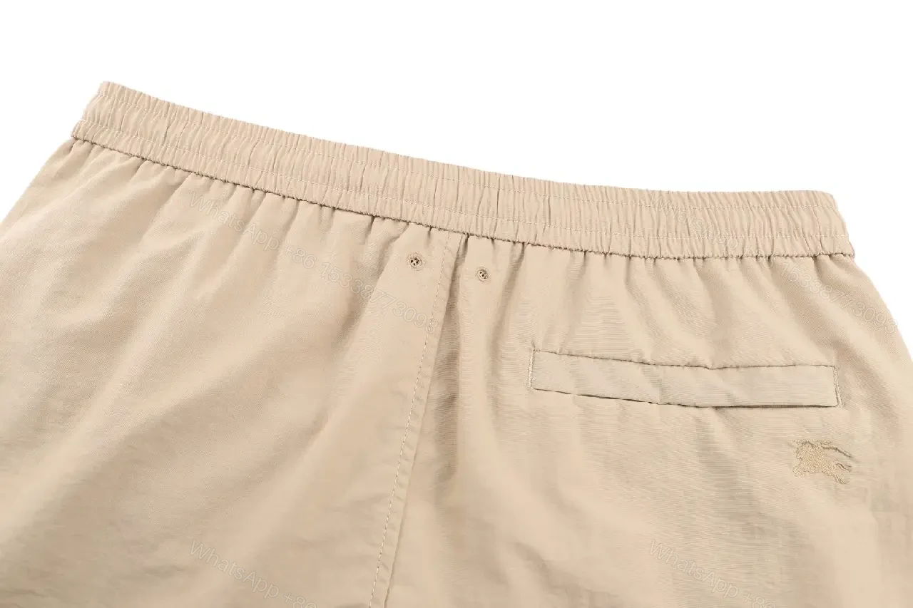 View 4 of Beige Shorts Canvas Casual Drawstring Shorts