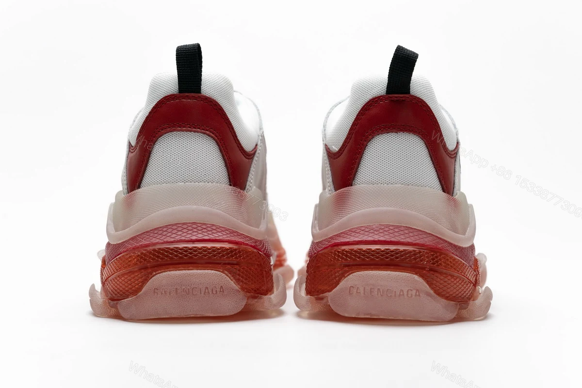 View 4 of Balenciaga Triple S White Red 544351 W09E1 4552