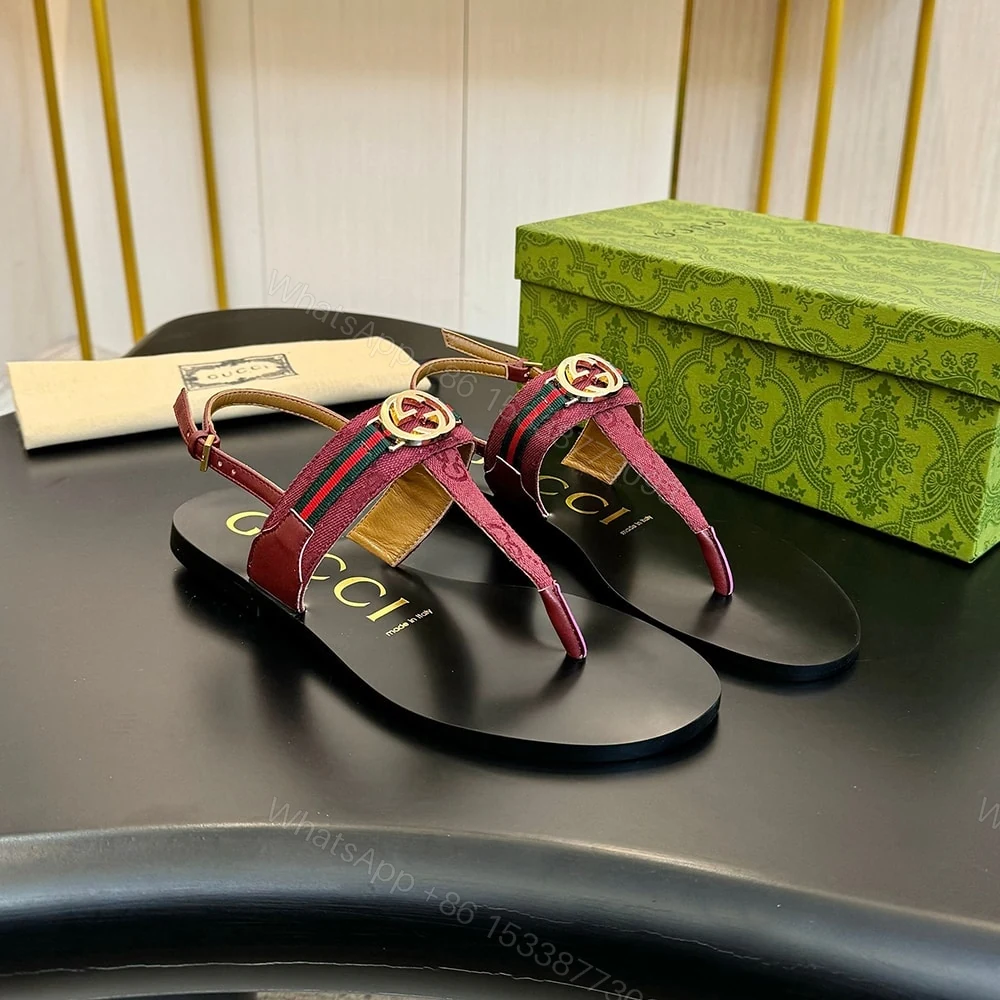 View 2 of GUCCI Women’s Interlocking G Web sandal 462507