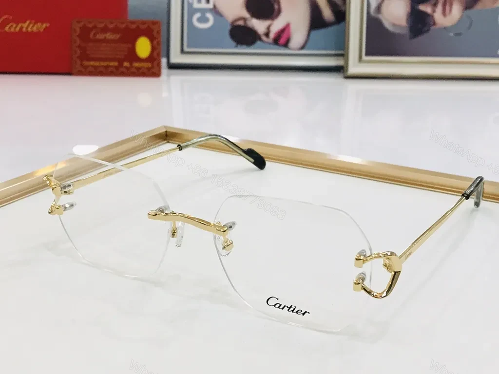 View 7 of Rimless Titanium Cartier Glasses â€“ Minimalist, UV-Protected Clarity