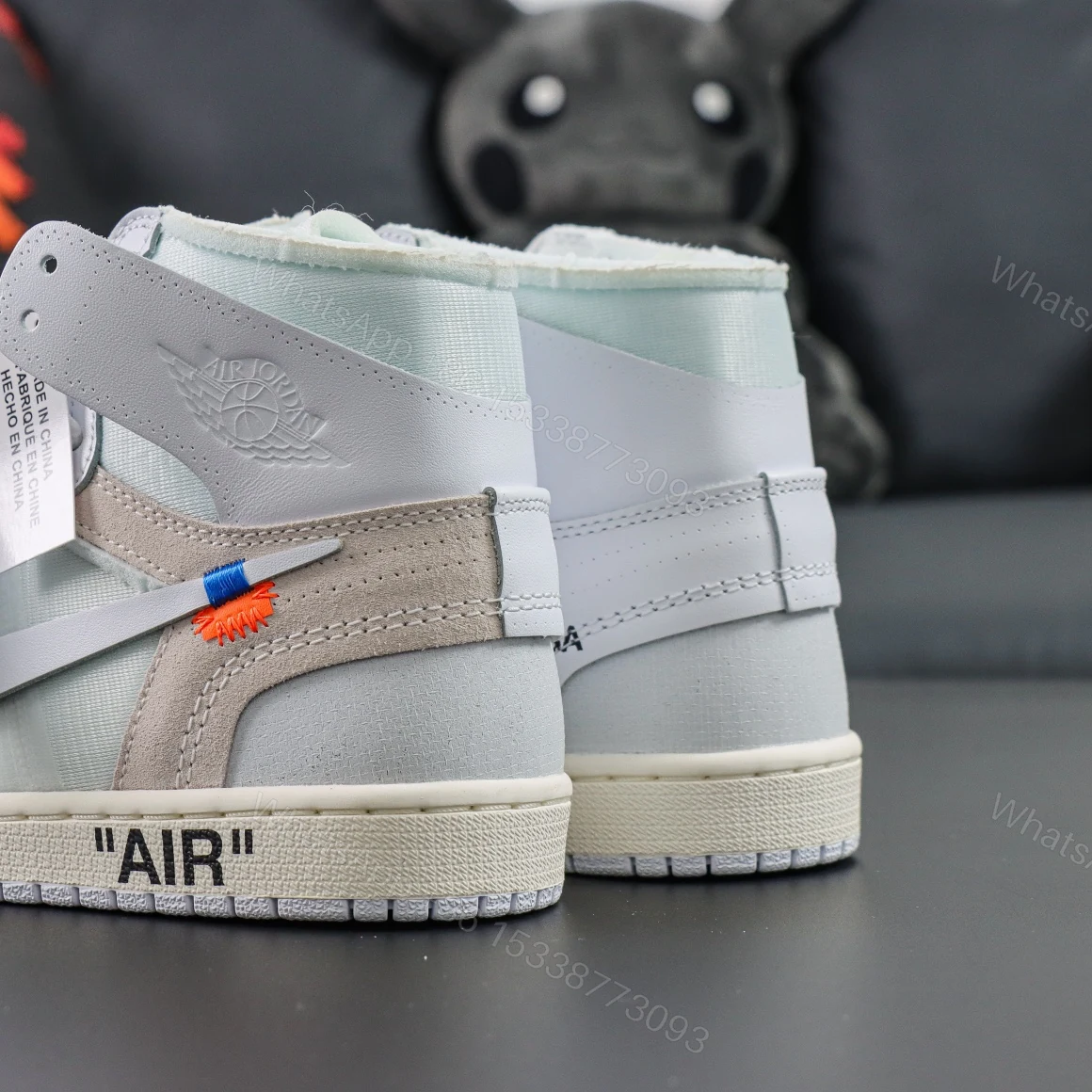 View 6 of Off-White × Air Jordan 1 Retro High Euro Reps