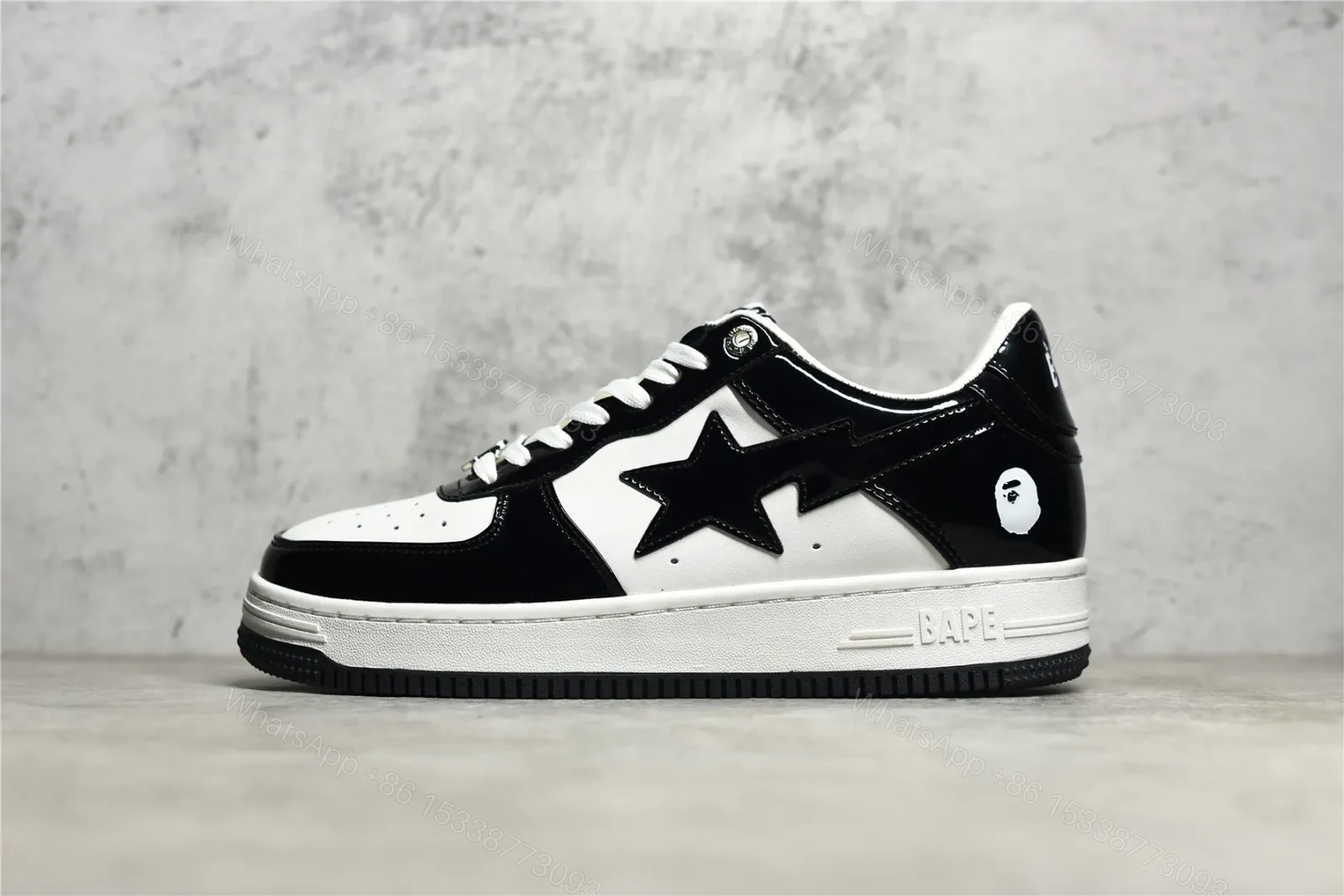 A BATHING APE BAPE STA LOW BLACK Reps — view 1