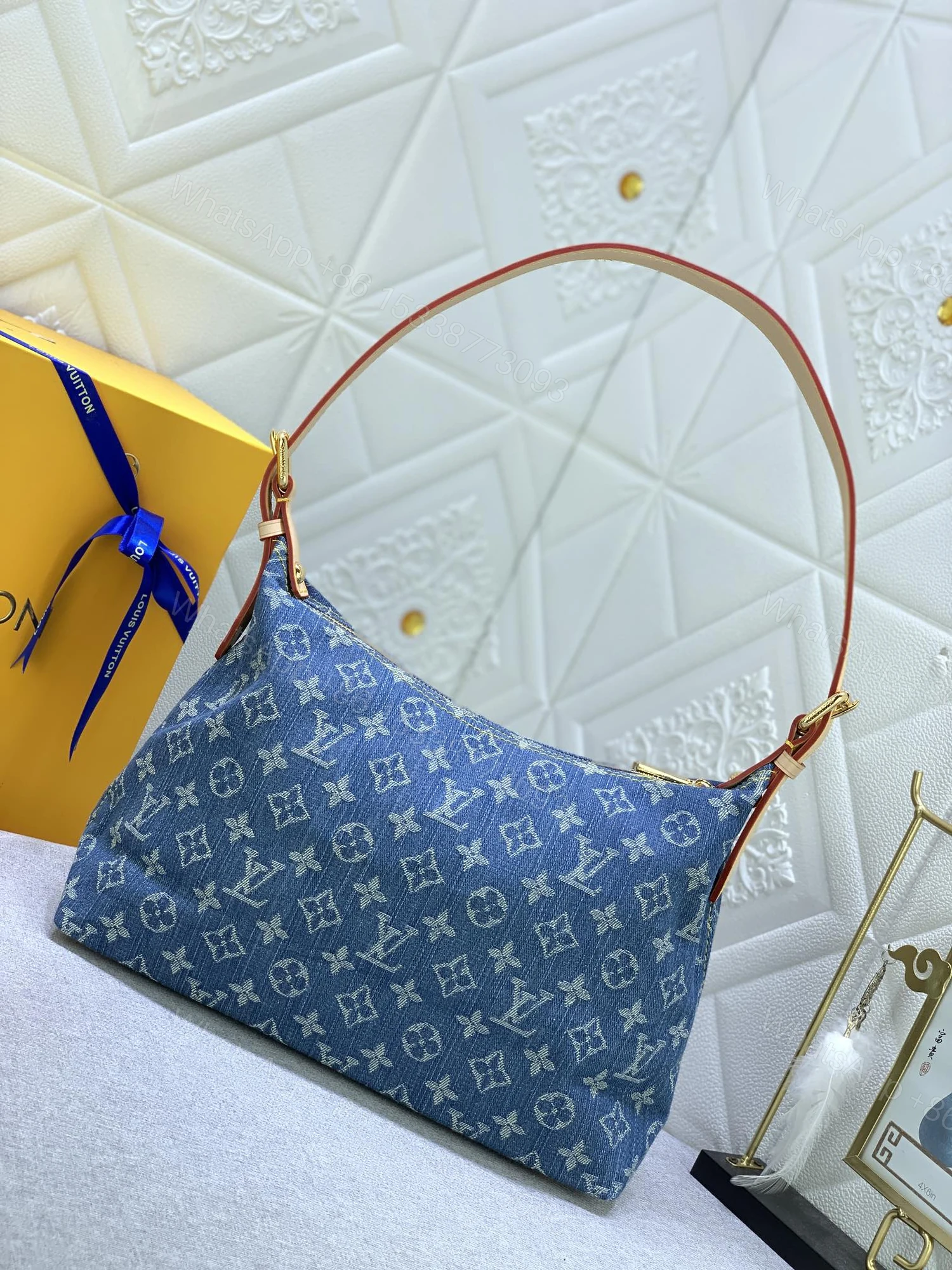 View 8 of LV Baggie PM Monogram Denim Blue