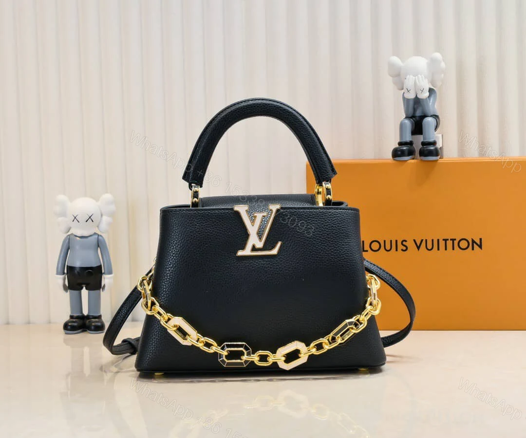 View 2 of LOUIS VUITTON CAPUCINES BB BAG WITH CHARM BLACK 27CM