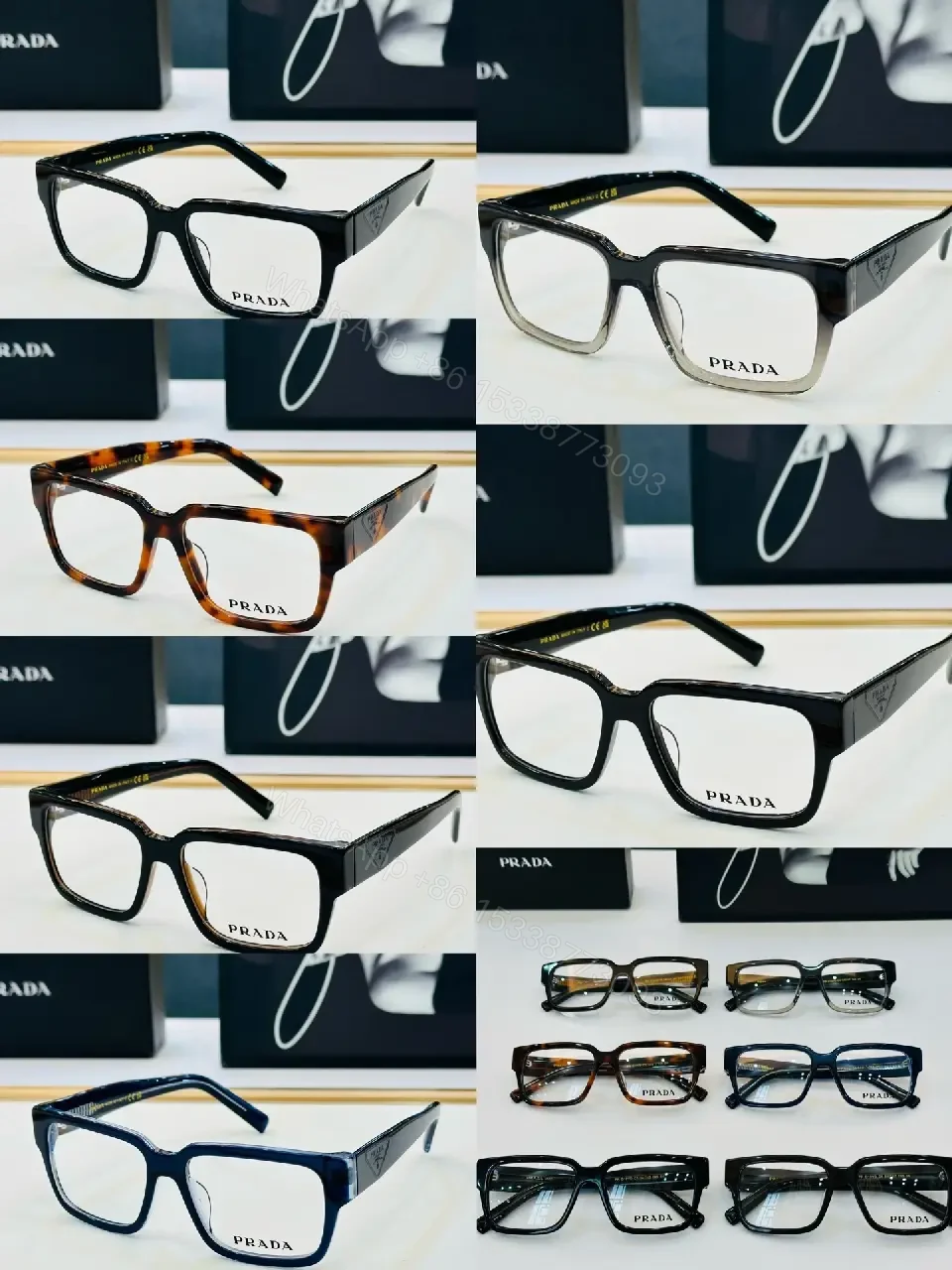 View 5 of Bold Frame Black Acetate Minimalist Luxury Eyewear