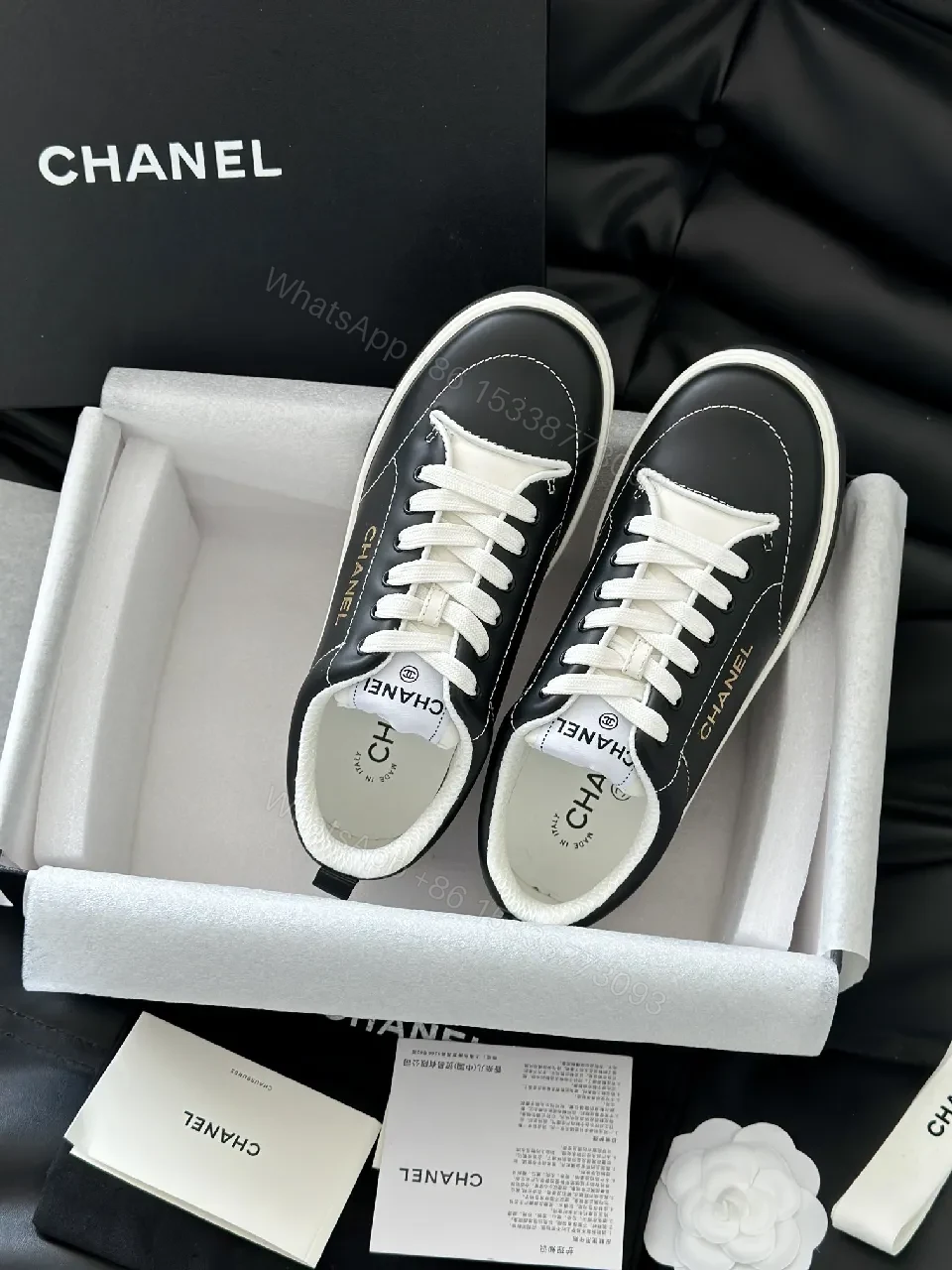 View 7 of Black Leather Sneakers - Minimalist Luxury, Everyday Comfort