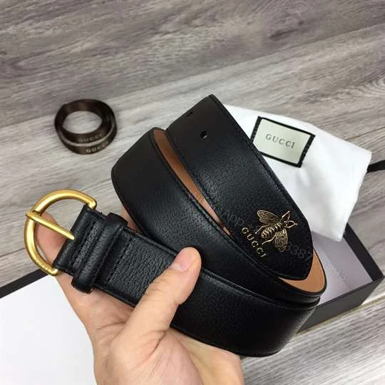 View 7 of GUCCI BEE PENDANT LEATHER BELT – B48