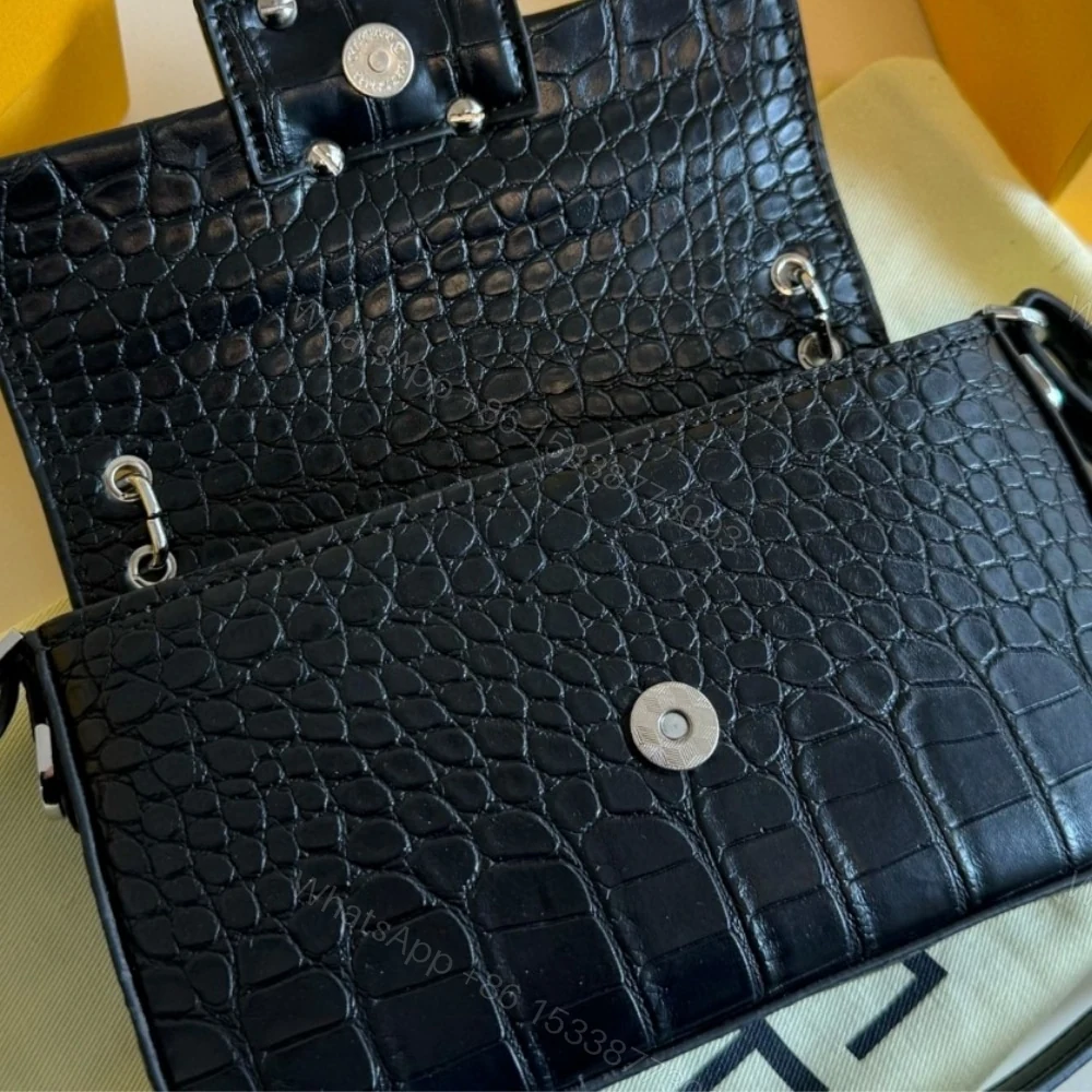 View 5 of FENDI BAGUETTE WITH FF CLASP BLACK 18CM 8BR600ANWRF1CFJ