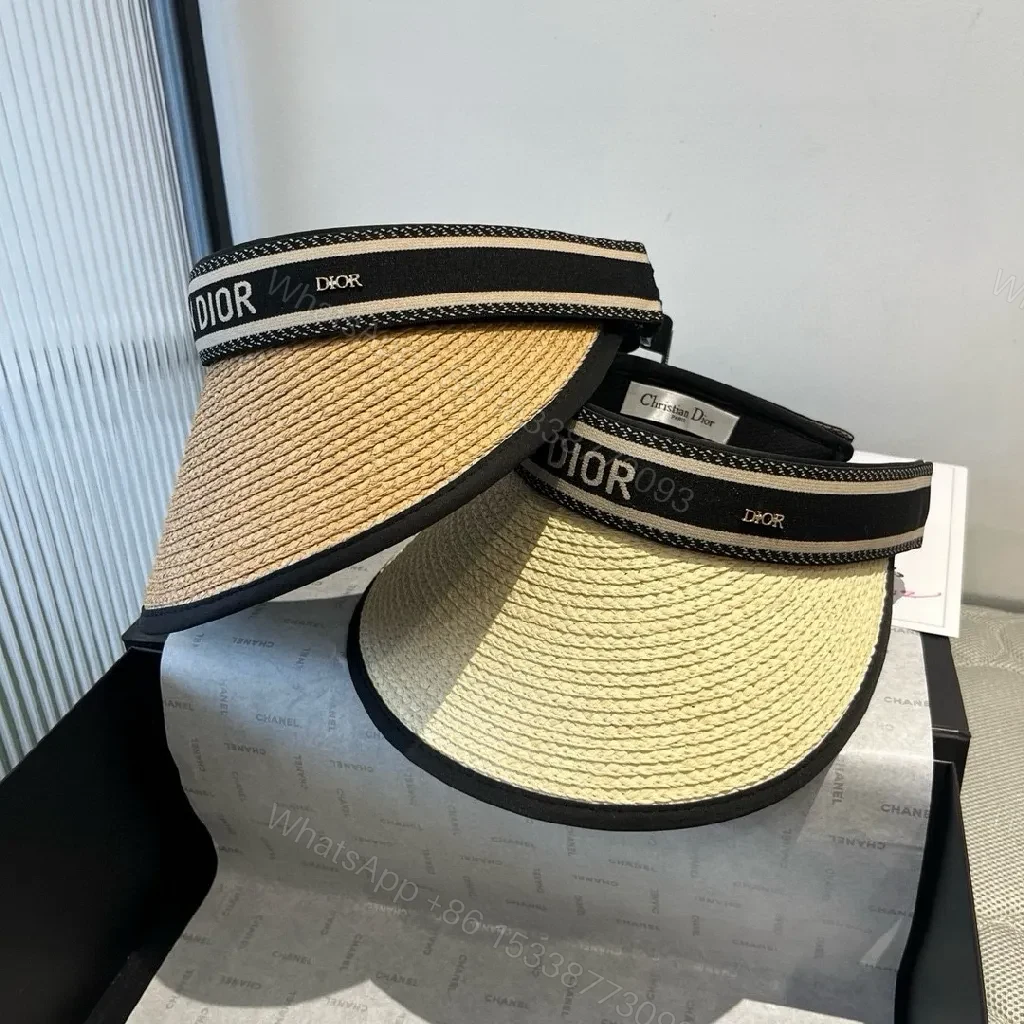 View 7 of Straw Visor with Dior Band: Luxe Resort-Ready Shade