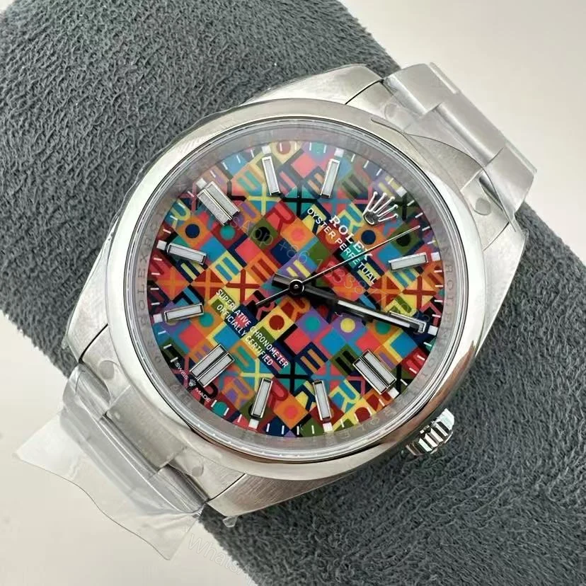 View 3 of Super Clone Rolex Oyster Perpetual 36mm Multicolored Motif Dial 2026 – 126000