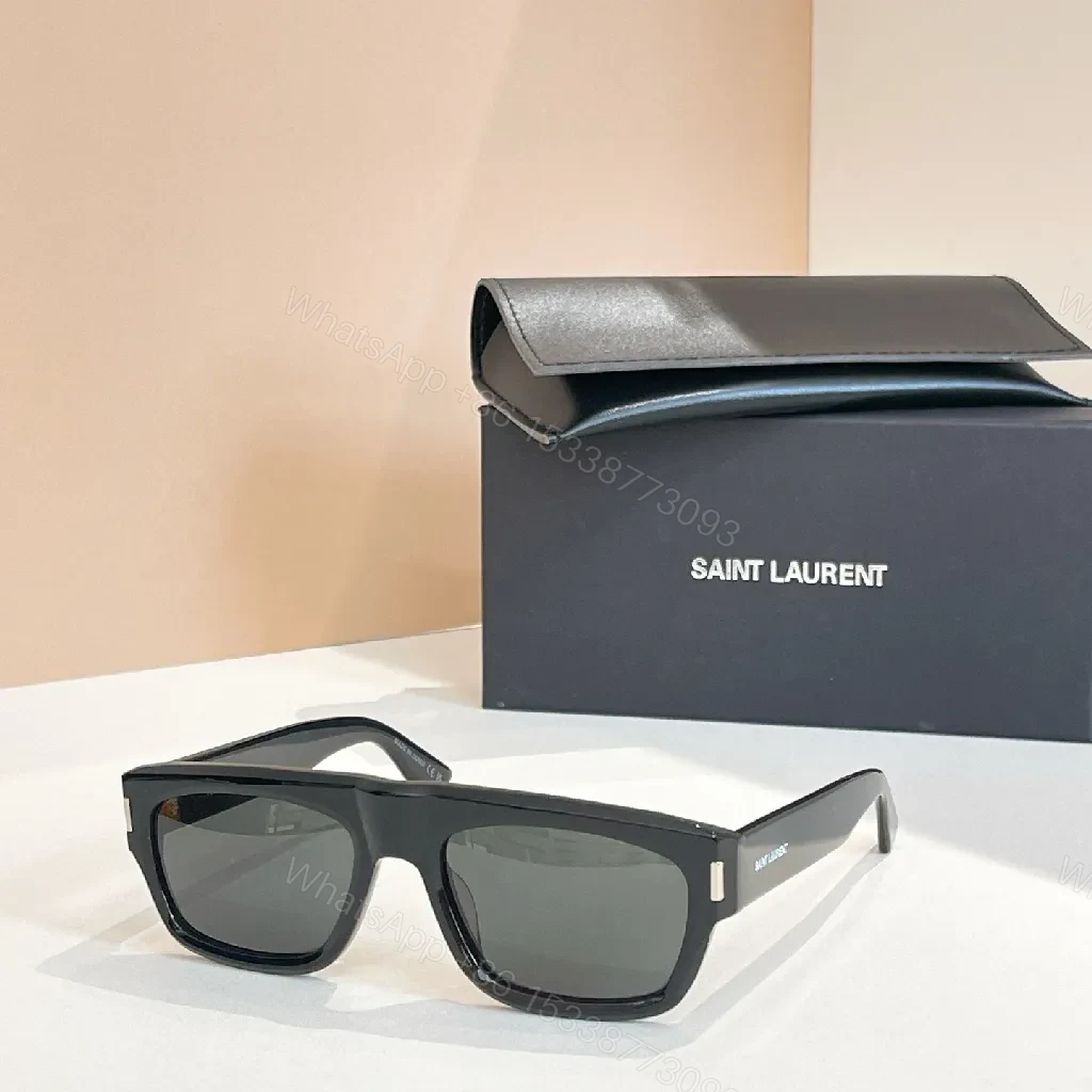 View 5 of Chic Black Acetate Sunglasses – Modern Rectangle, UV400 Lenses