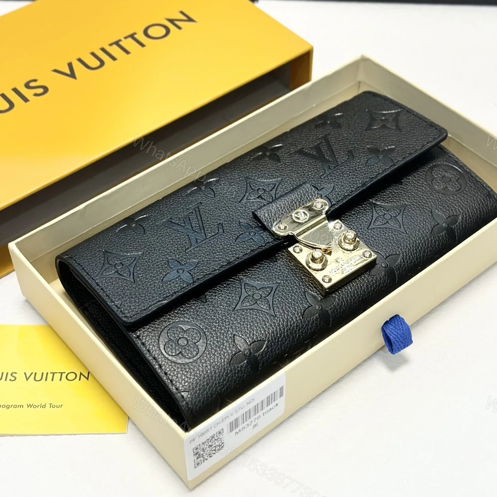 View 3 of LOUIS VUITTON SARAH WALLET MONOGRAM EMPREINTE BLACK 19CM M82638