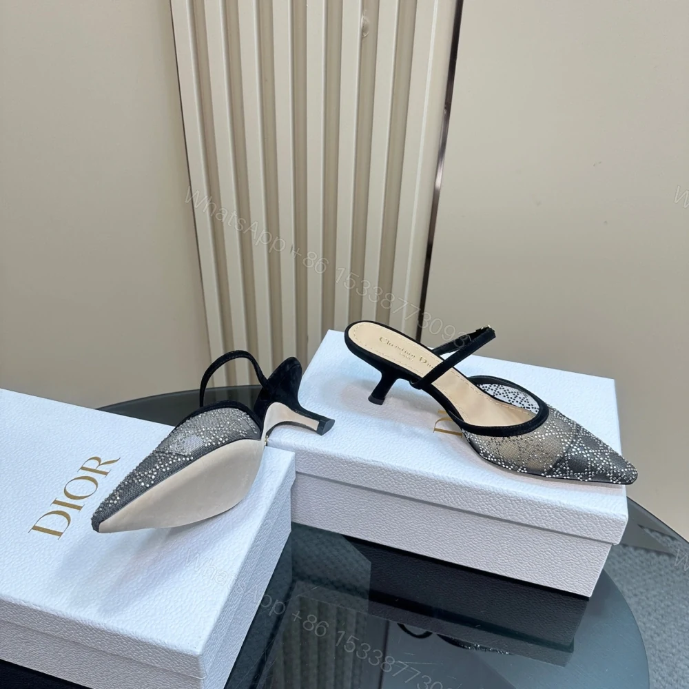 View 6 of 高仿Dior*Capture系列KCV300尖頭塔扣高踭鞋6.5CM黑色免檢版