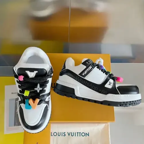 View 9 of LOUIS VUITTON LV TRAINER MAXI SNEAKERS IN BLACK AND WHITE – LSVT337