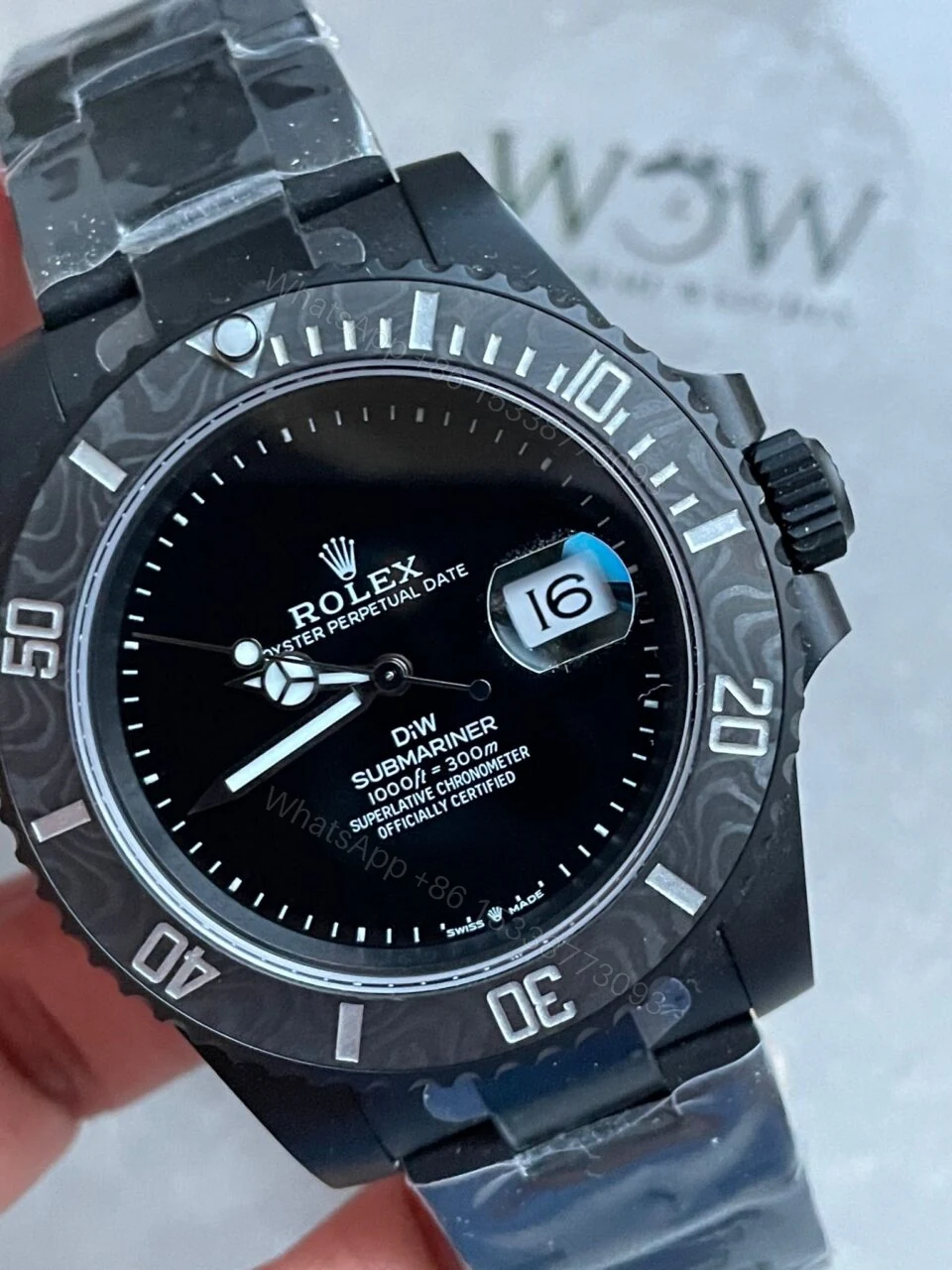 View 2 of VSF FACTORY 1:1 Rolex Submariner DiW 904L DLC Graduated Blue Dial VS3135