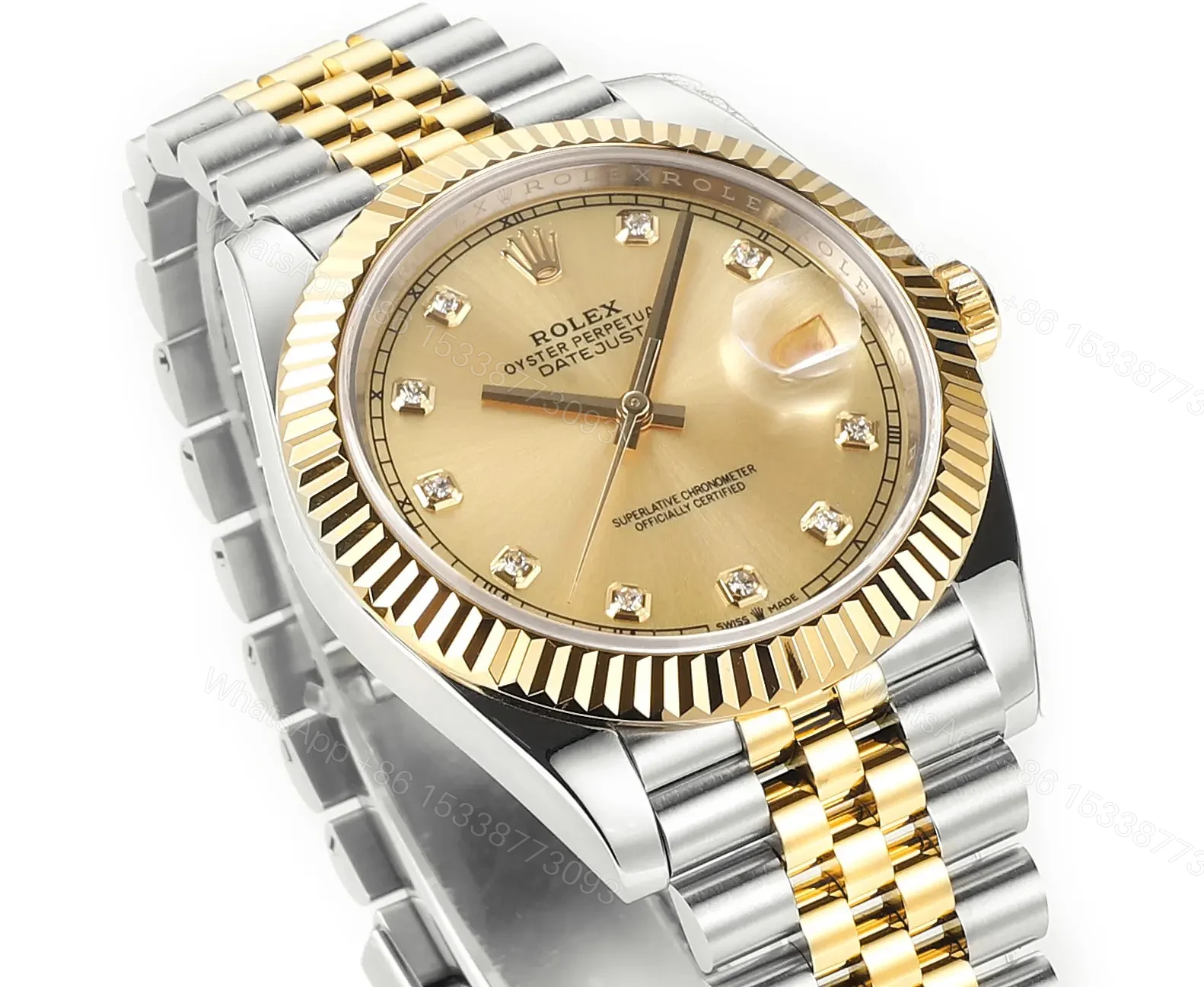 View 3 of JF Factory Clean Factory DDF Classic Gold Two-Tone Datejust Watch