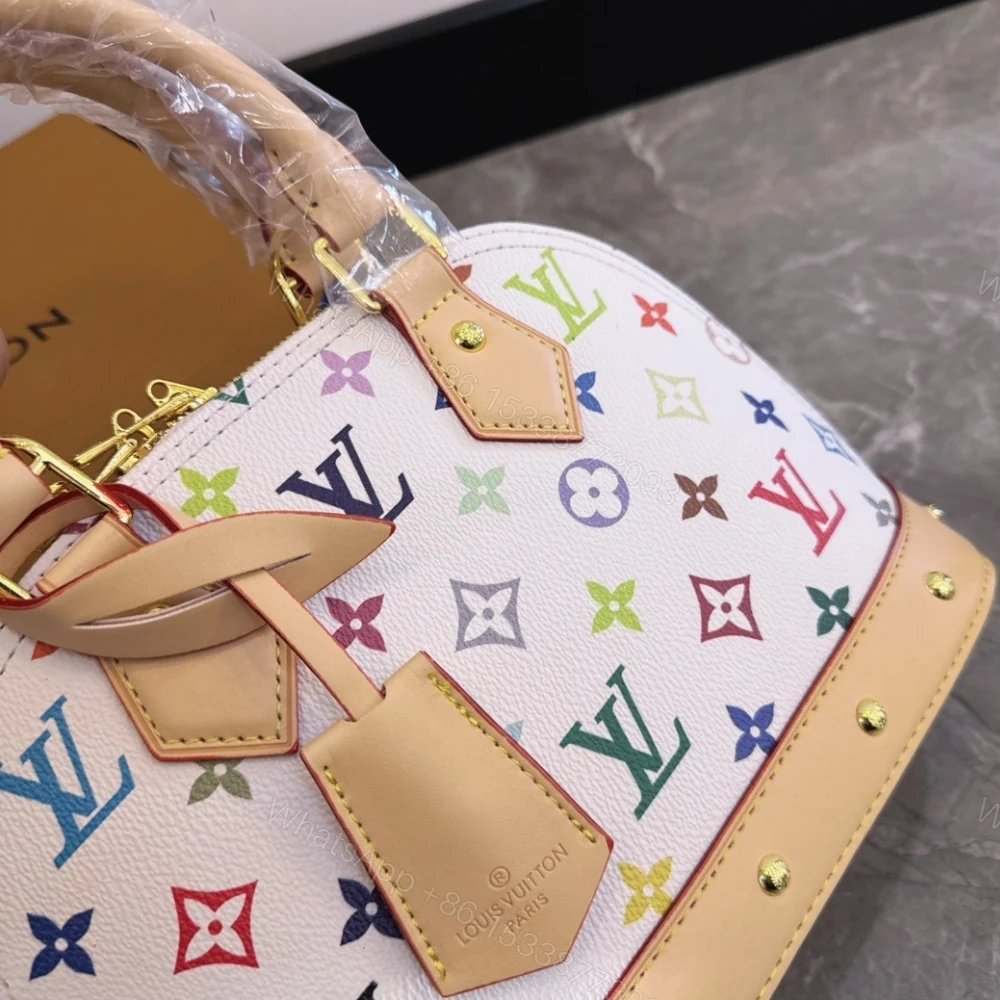 View 3 of Louis Vuitton X Takashi Murakami Alma BB White Multicolor 24Cm