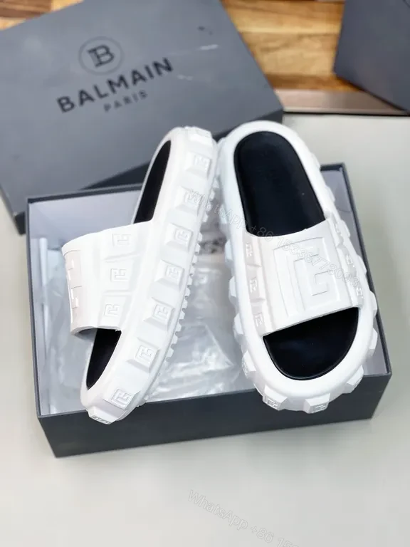 View 9 of White Balmain-Inspired Slide: All-Day Comfort Slip-On