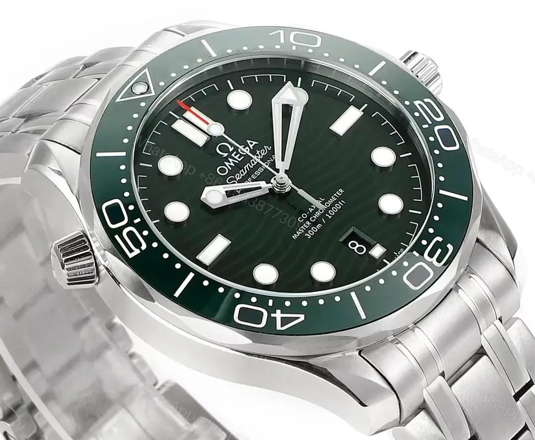 View 4 of Omega Seamaster Diver 300M Co-Axial Master Chronometer 42mm Green Dial Stainless Steel Watch 210.30.42.20.01.001