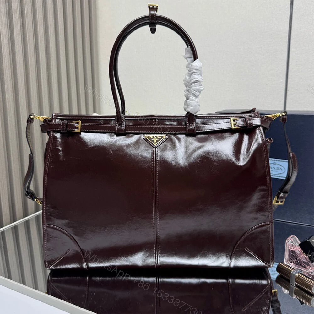 View 2 of Prada Bonnie extra-large leather handbag(HIGH-END GRADE)