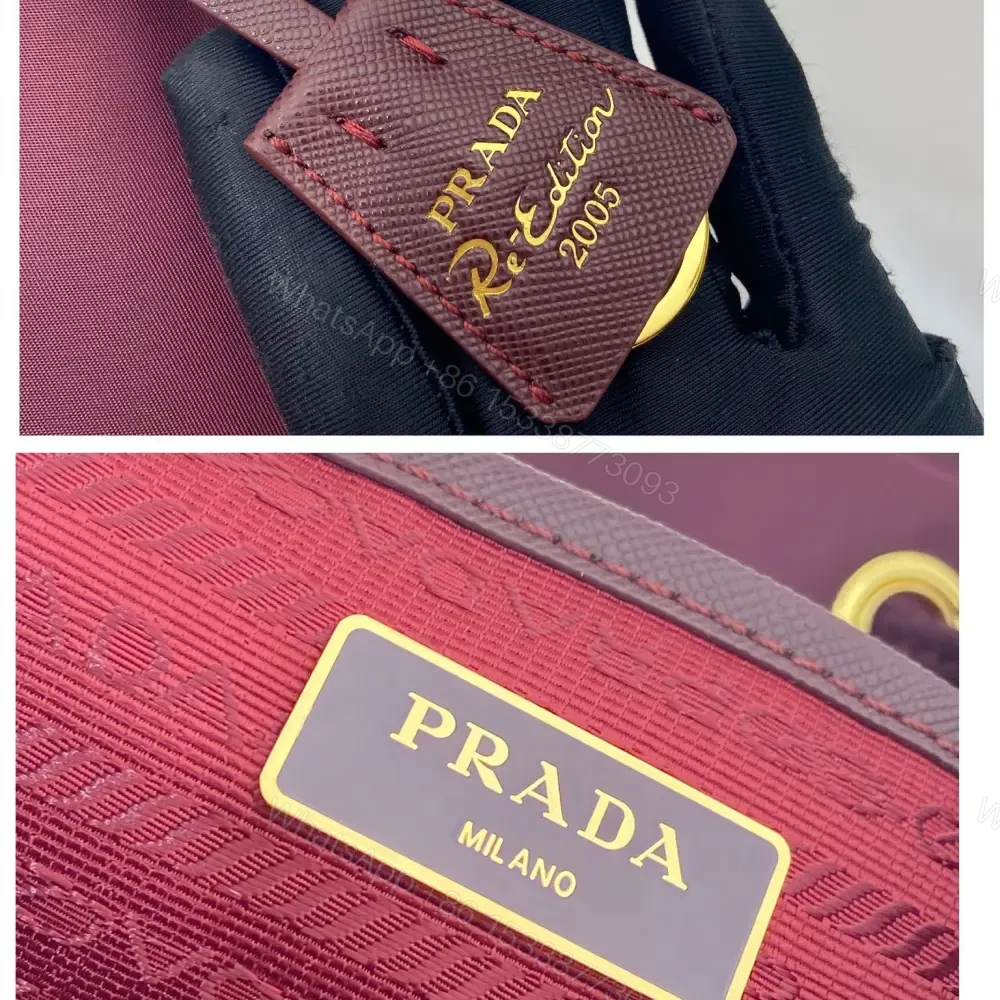 View 9 of 高仿Prada*RE-Nylon系列1BZ677雙肩包酒紅色小號免檢版