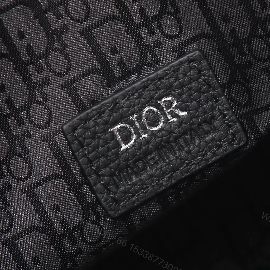 View 9 of Monogram Crossbody: Black Leather, Modern Luxe, Daily Chic