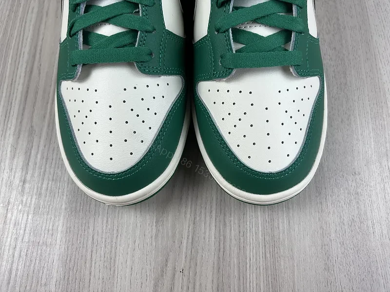 View 5 of Green-White Nike-Inspired Low-Top Sneaker: All-Day Comfort