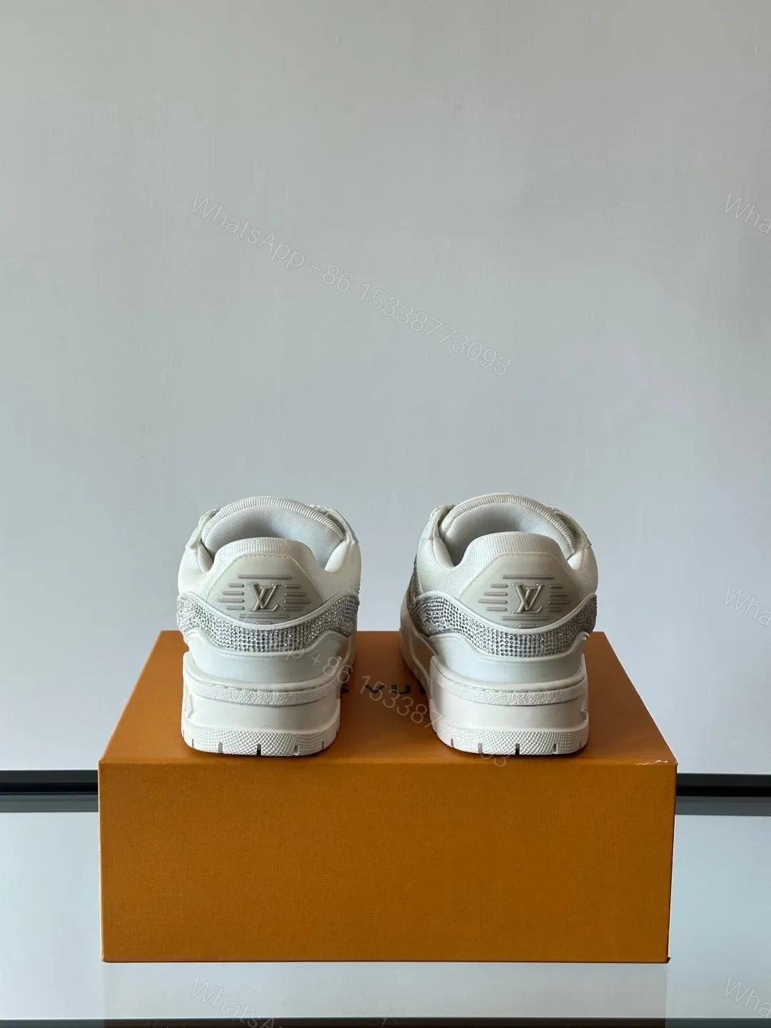 View 6 of LV Men White Mesh And Leather Sneakers