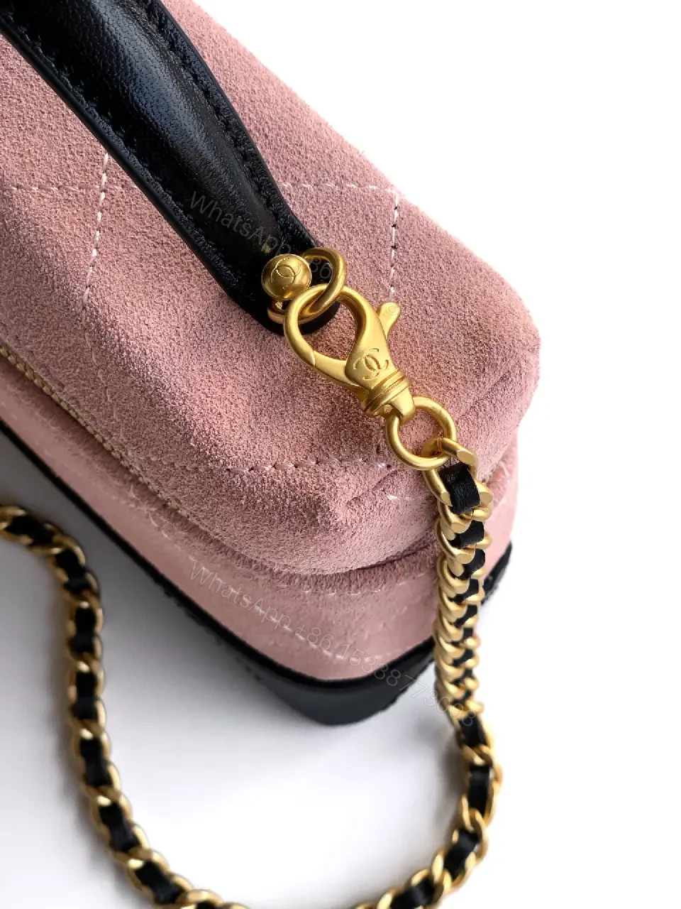 View 6 of Pink & Black Mini Camera Bag: Luxe Compact Chic Carry