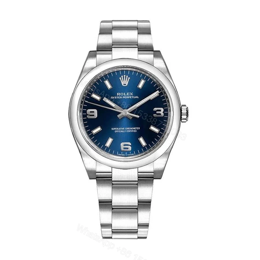 Rolex Air-King 114200-0014 Super Clone : 34mm Blue Dial Stainless Steel — view 1