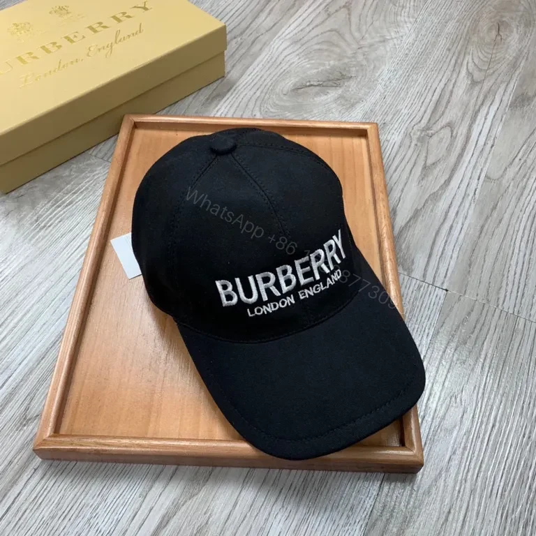 View 2 of Burberry Black Cap â€” Embroidered Luxury, Everyday Style