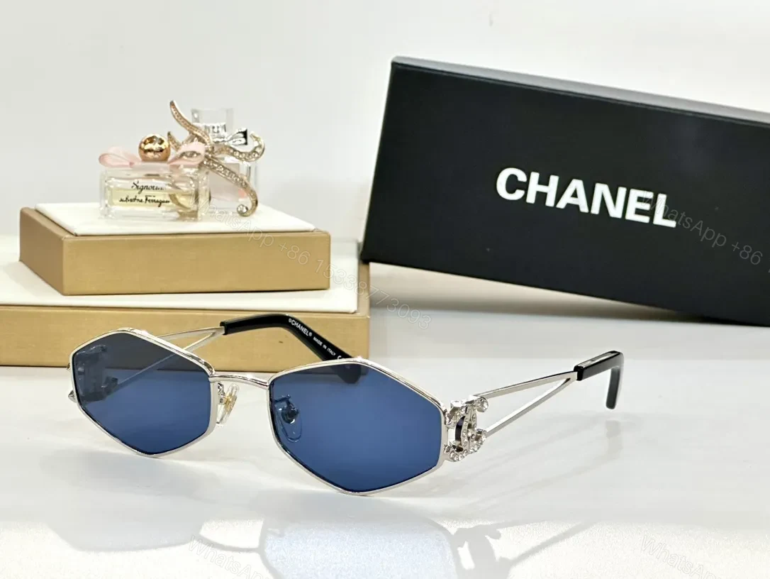 View 3 of Chic Micro-Refined Sunglasses with Chanel Detailing Edge