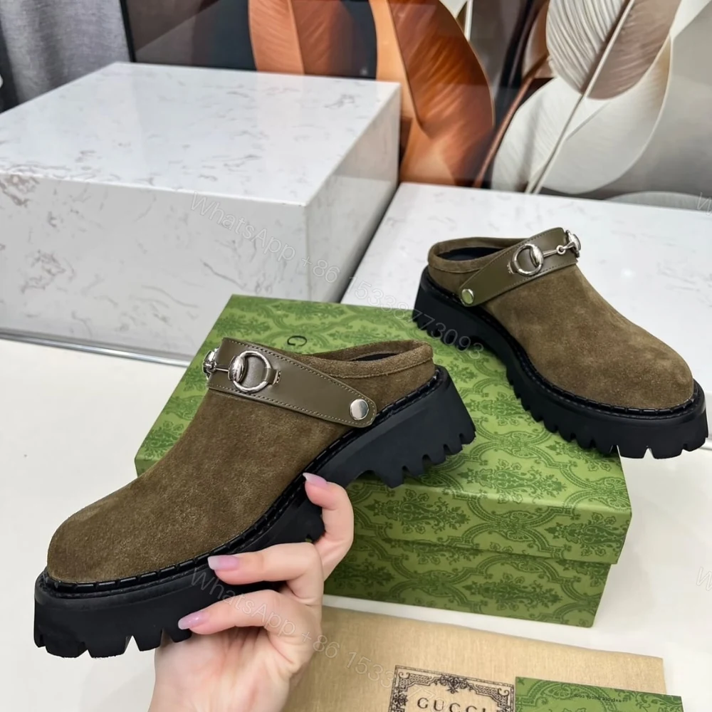 View 7 of GUCCI WOMEN MULE WITH HORSEBIT DARK GREEN ‎835829 AAE3R 3037