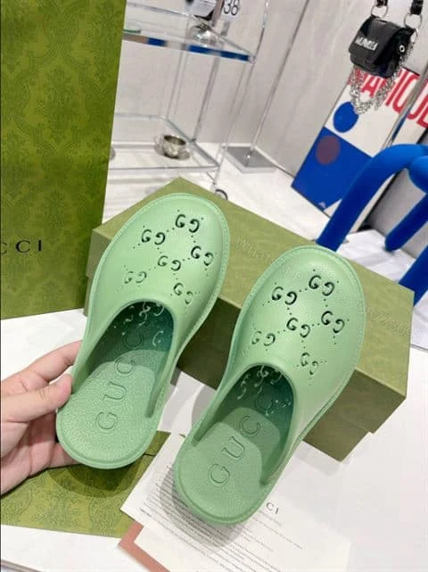 View 4 of GUCCI WONMEN’S PLATFORM PERFORATED G SANDAL – SDG019