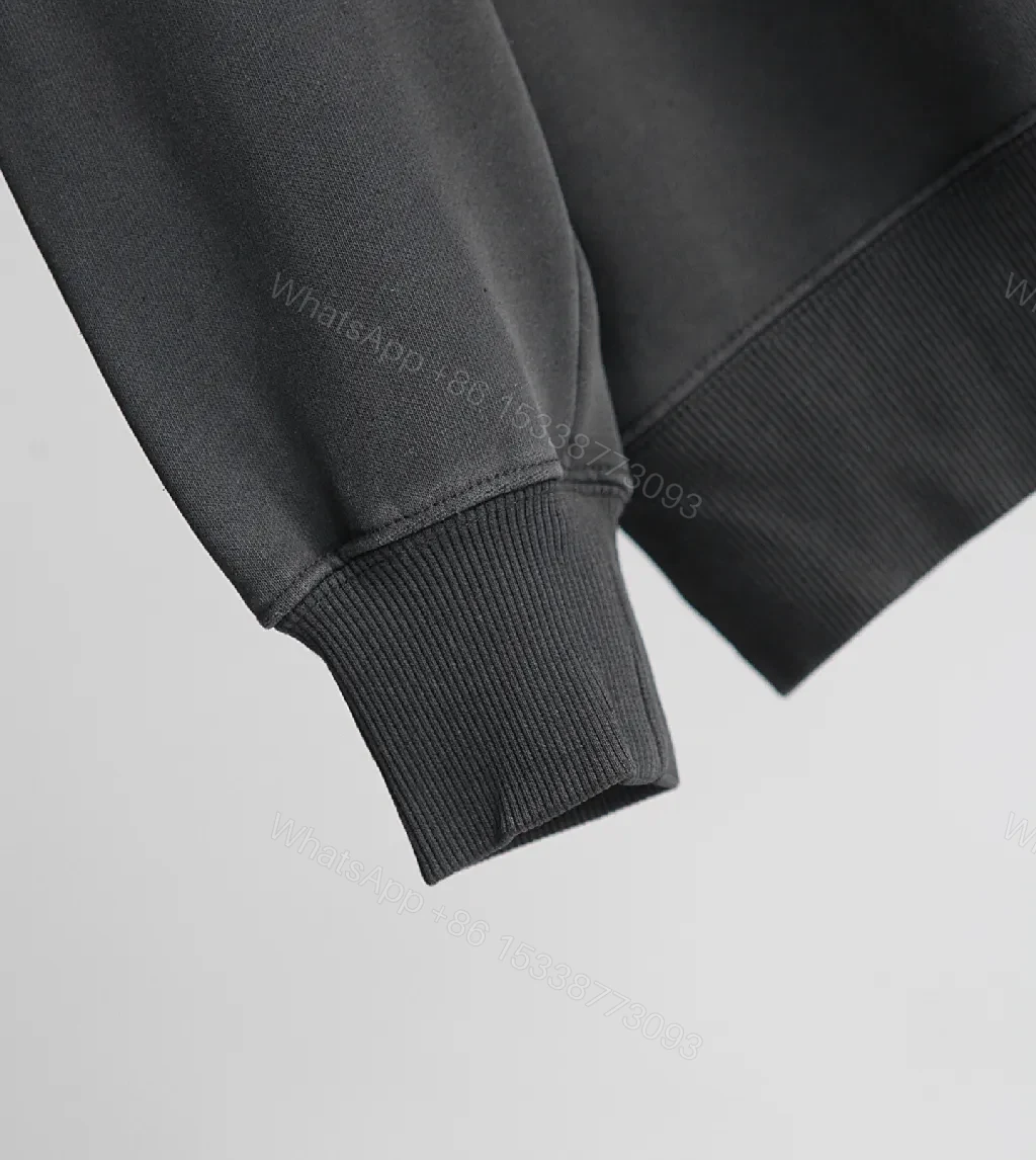 View 6 of Charcoal Cotton Minimalist Logo Sweatshirt with Elevated Details