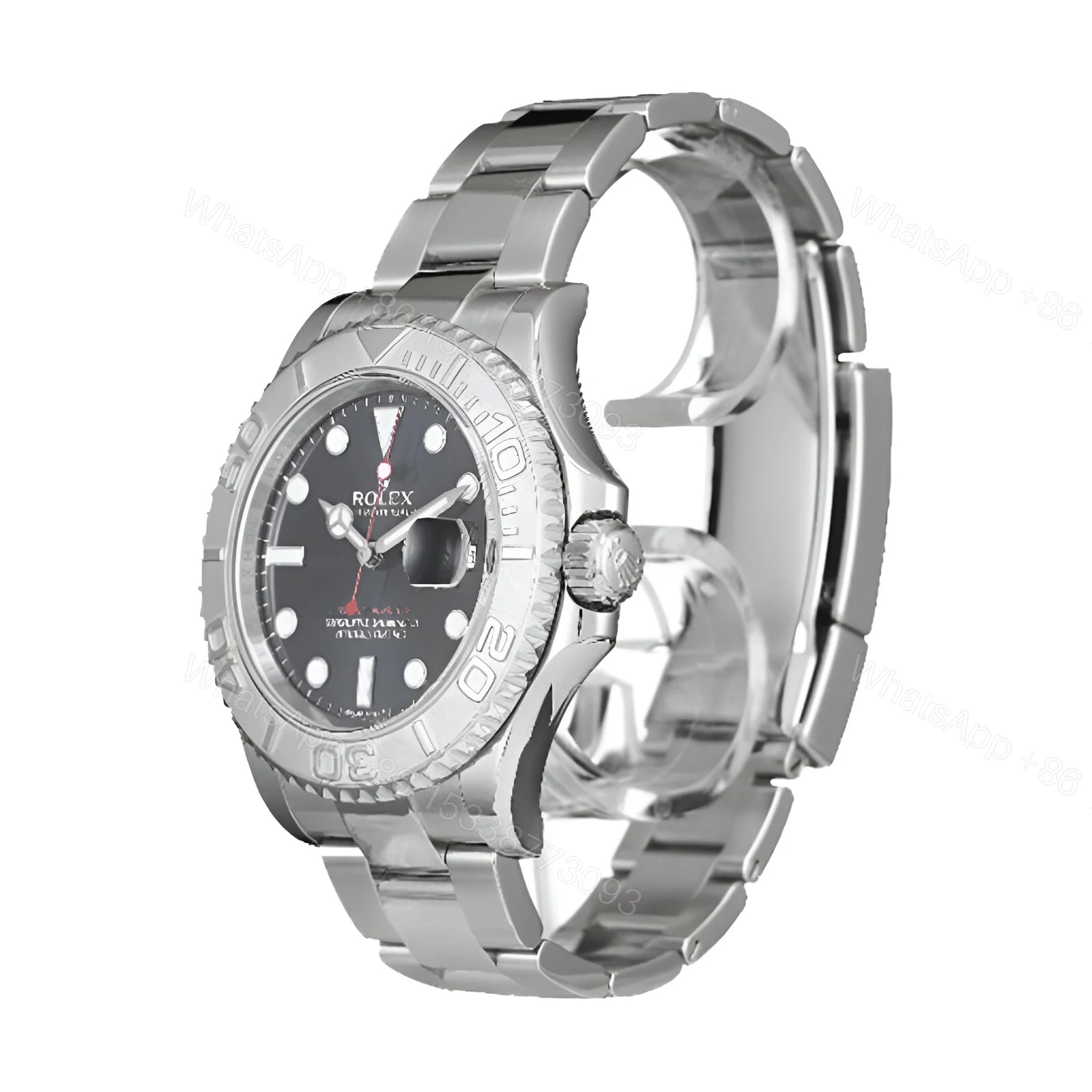 View 2 of Rolex Yacht-Master 116622 Stainless Steel Dark Rhodium Dial Replica