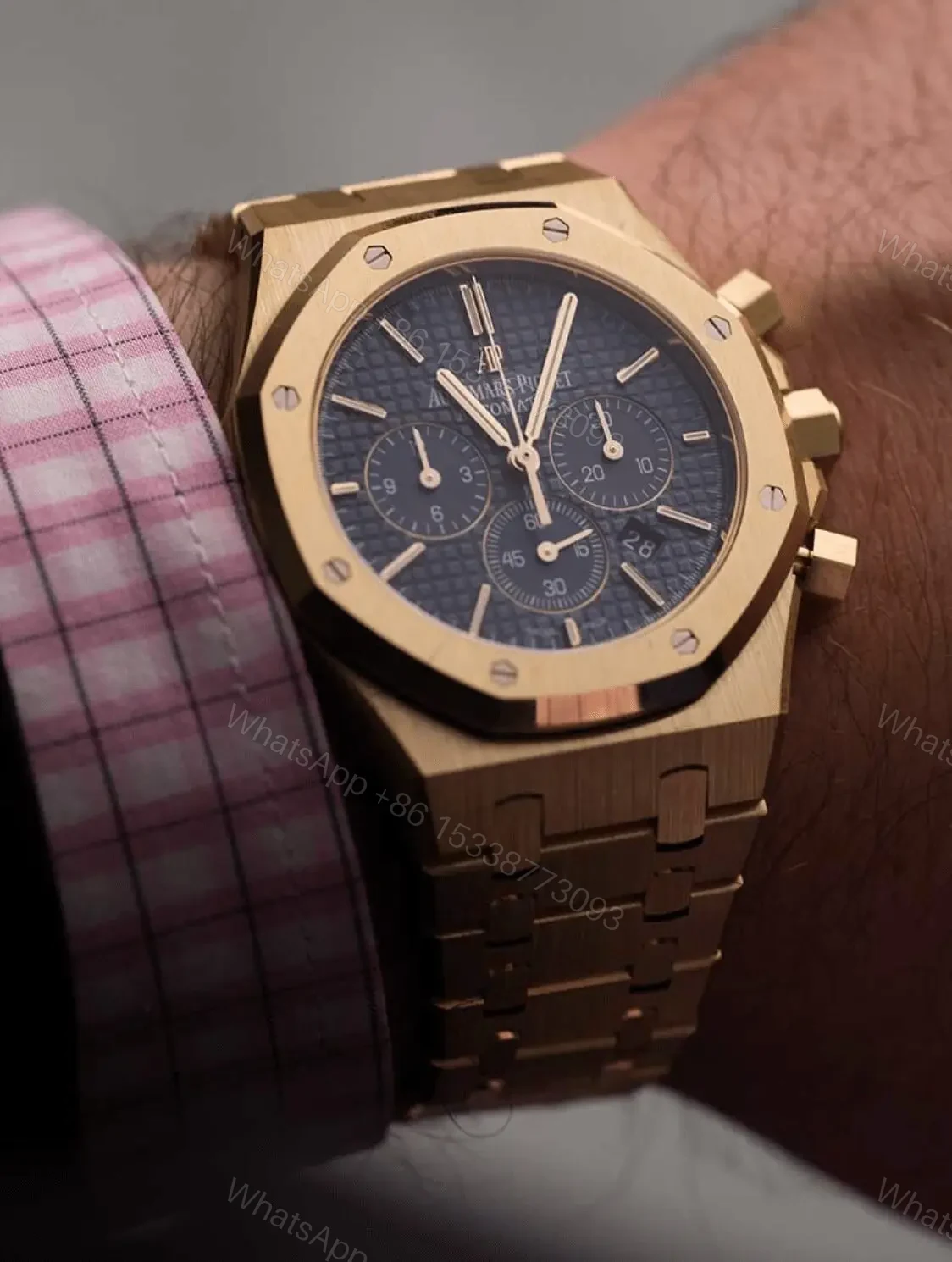 View 2 of Replica Royal Oak – Gold/Black Chronograph