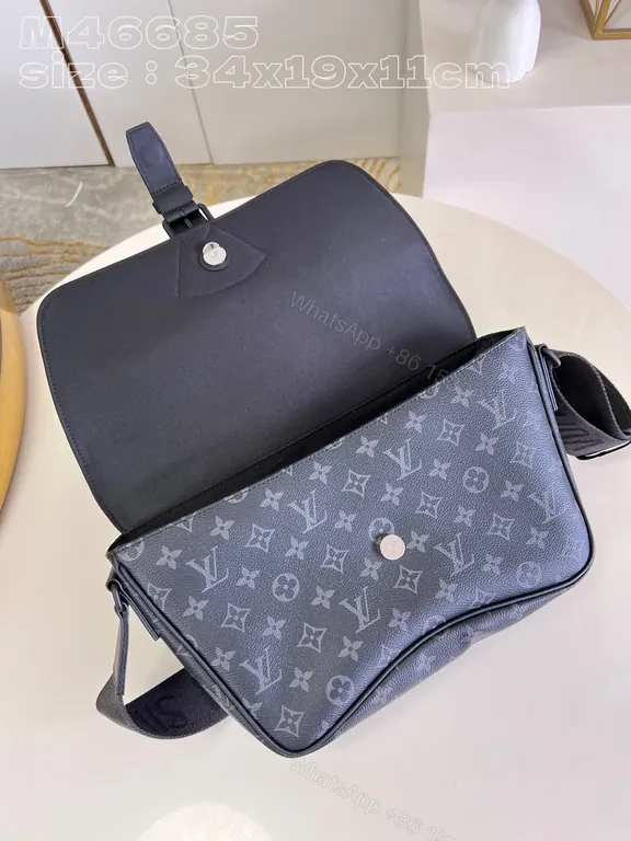 View 3 of Monogram Crossbody: Luxe Slate-Knit, Versatile & Secure Bag