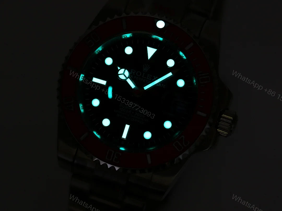 View 9 of Rolex Submariner DIW Carbon Fiber Gradient Dial Red Bezel Custom Watch 40mm Ultimate Edition RG-ROLEX-SUB-DIW-CARBON-RED-40