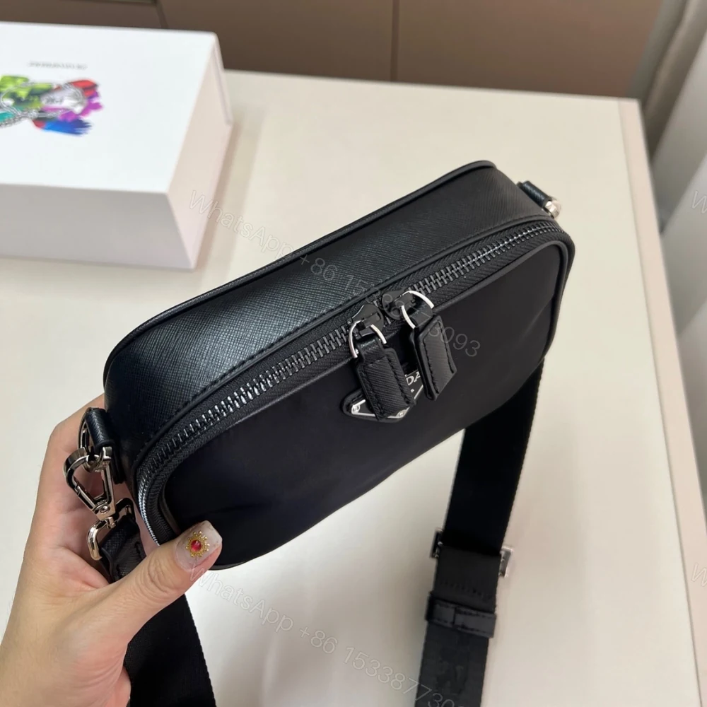 View 4 of Prada Brique Re Nylon And Saffiano Bag Black 20Cm