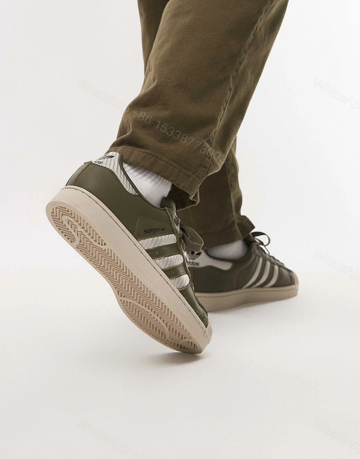 View 2 of FIRST COPY ADIDAS ORIGINALS SUPERSTAR ARMY GREEN 2nd EDTN FOR MEN