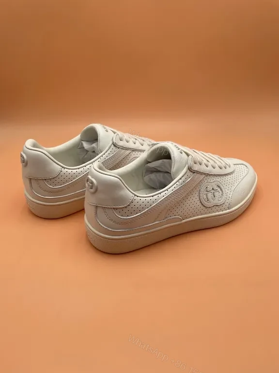 View 7 of Minimalist Leather Sneakers in Off-White â€“ Perforated Luxury Sneakers