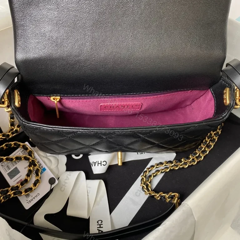 View 5 of Quilted Black Leather Shoulder Bag - Chic, All-Day Luxury
