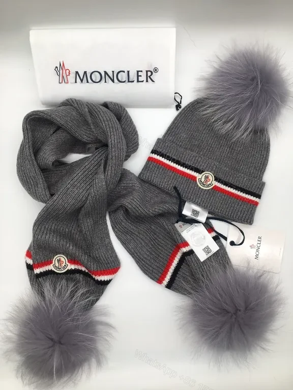 View 2 of Cozy Luxe Knit Duo Scarf & Beanie Set â€“ Moncler