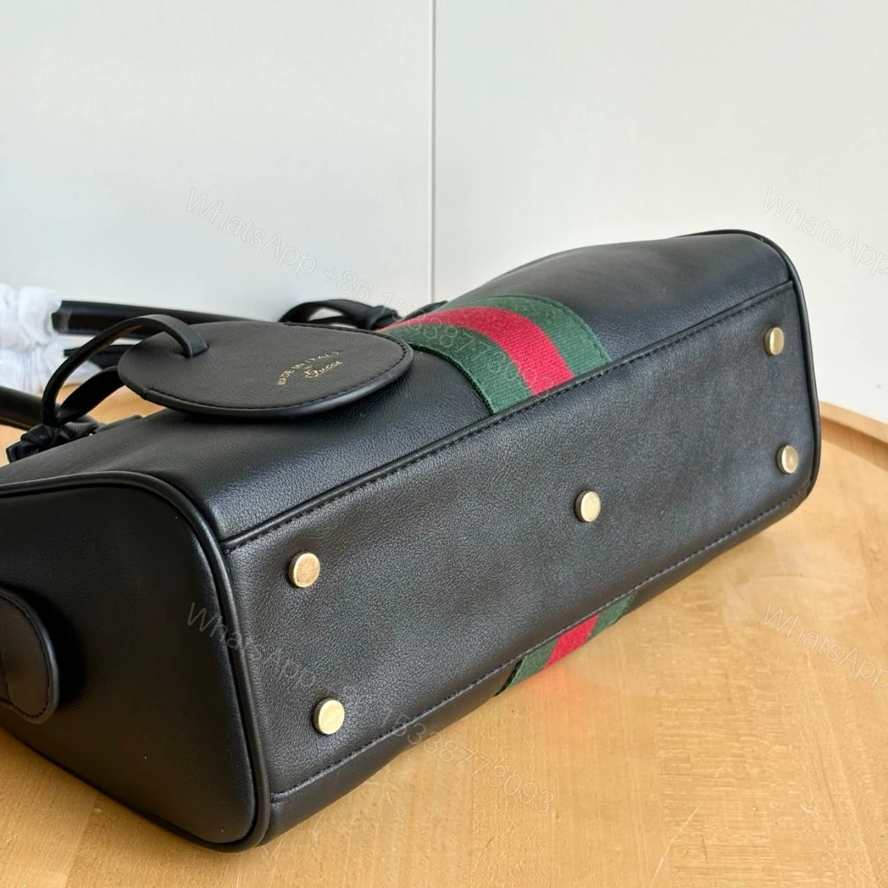View 9 of Gucci Borsetto Medium Boston Bag Black Leather 28cm