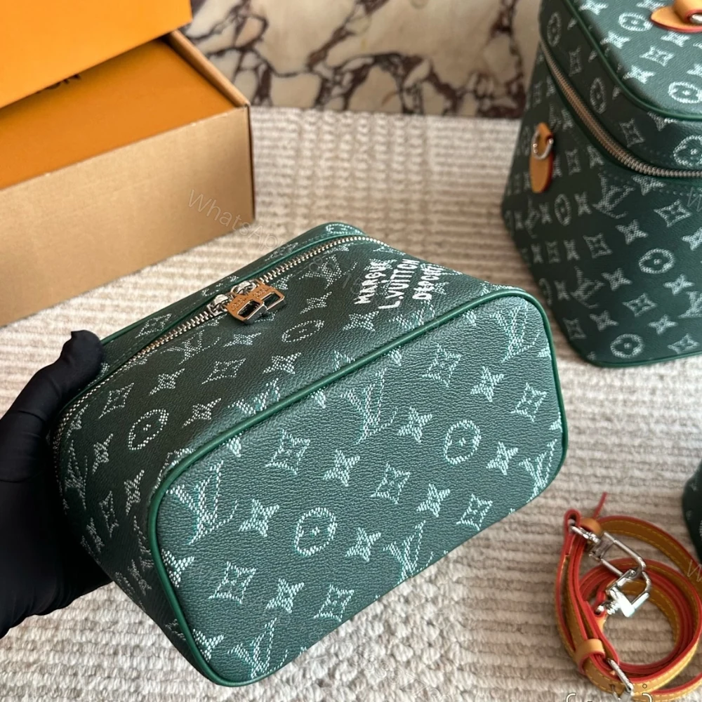 View 4 of Louis Vuitton Nice Mini Green Toiletry Bag 20cm