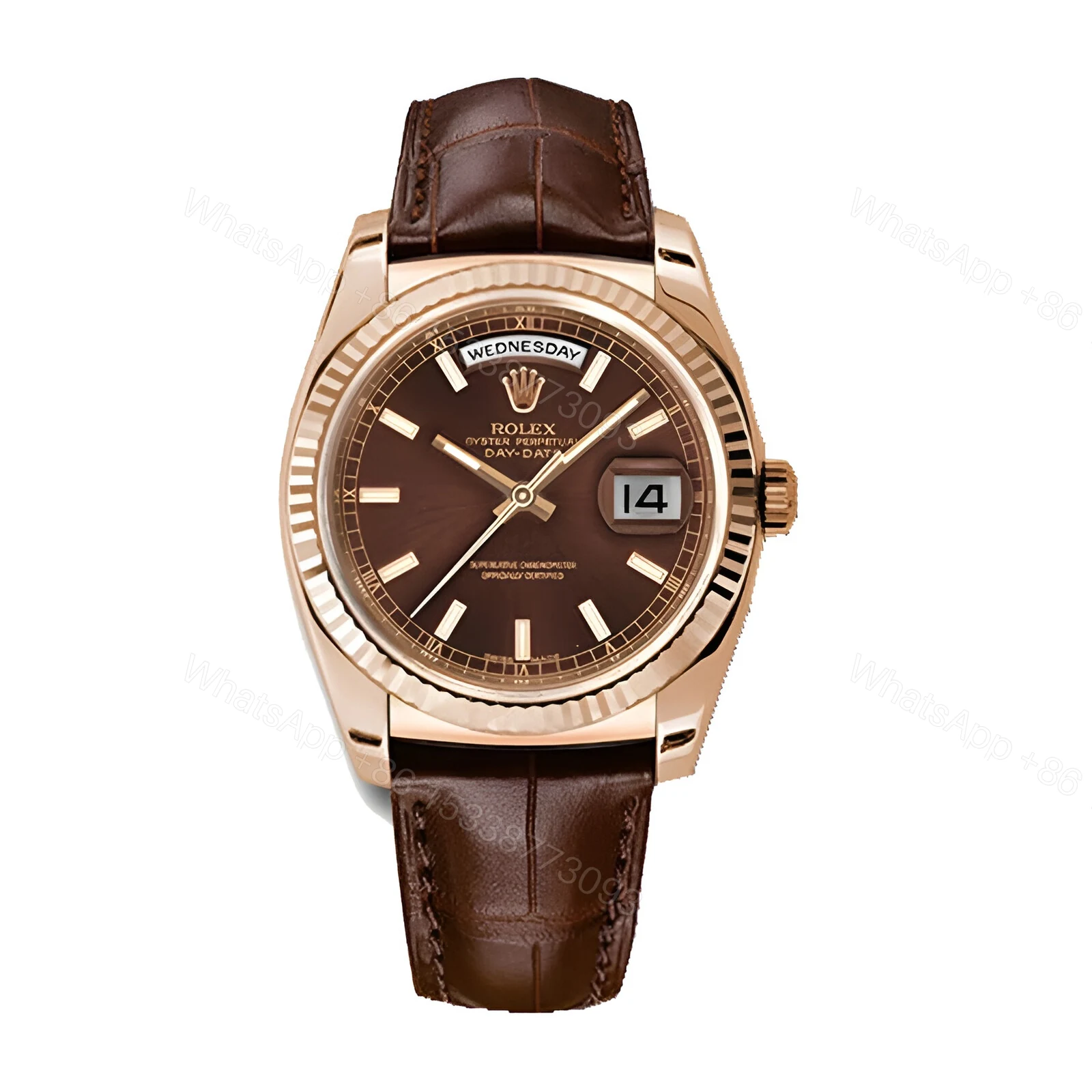 Rolex Day-Date 118135 V5 Brown Dial Replica — view 1