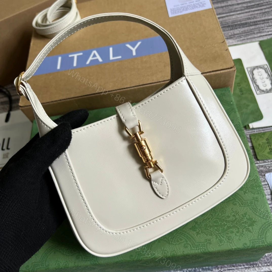 View 2 of GG JACKIE MINI 19 SHOULDER BAG IN WHITE CALFSKIN