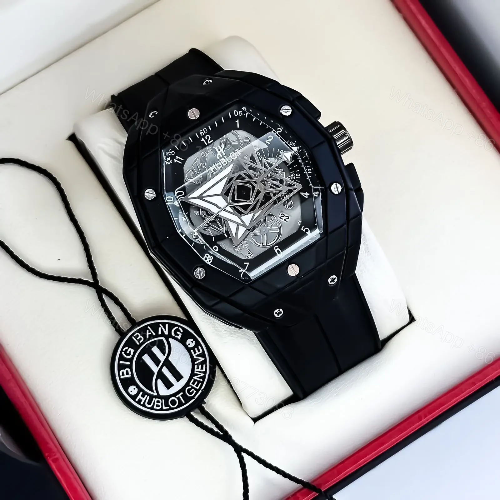View 3 of Brand-Hublot Model-Senna Champion Quality-7a Gender-Men’s Band-Black