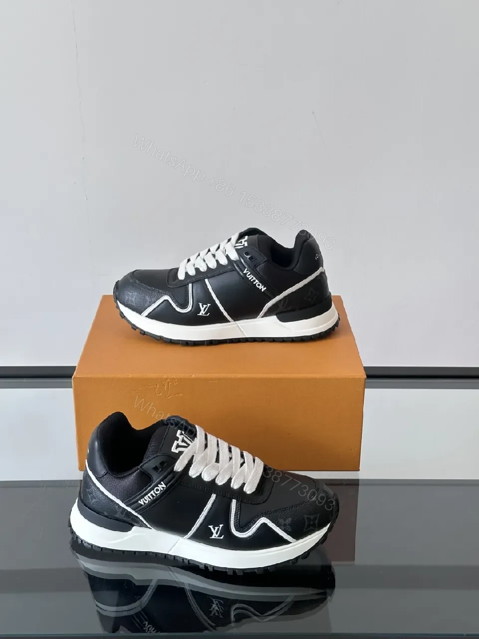 View 8 of Monochrome Luxe High-Top Sneaker with Premium Leather Comfort